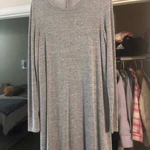 Gray Long Sleeve Dress